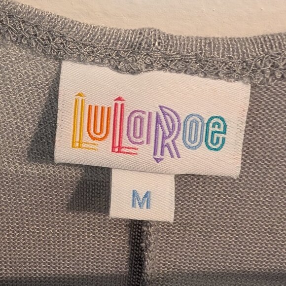 LuLaRoe Tracy Cardigan, size M, new but without tags, gray stripped - Picture 2 of 5
